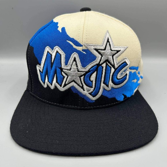 Orlando Magic Hat Men Blue Embroidered Mitchell & Ness Snap Back Cap Wool
